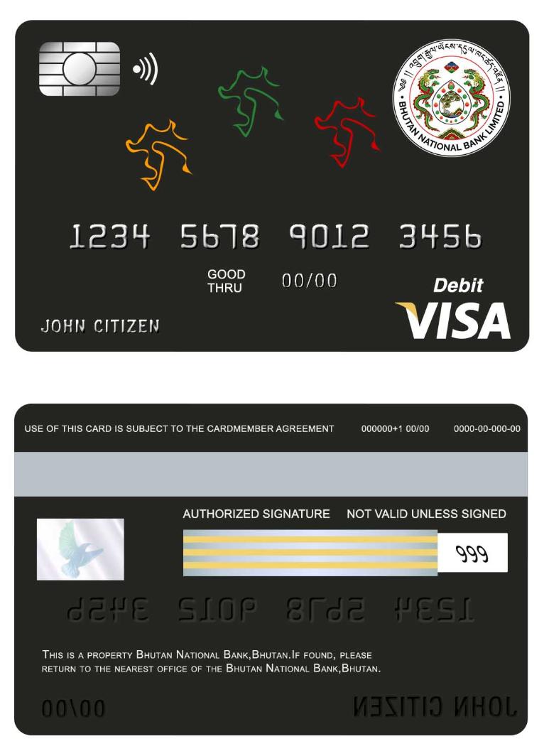 Bhutan National bank visa card